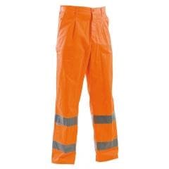 Pantalone Arancio Taglia XL con Bande Riflettenti Pantalone da Cantiere - 2