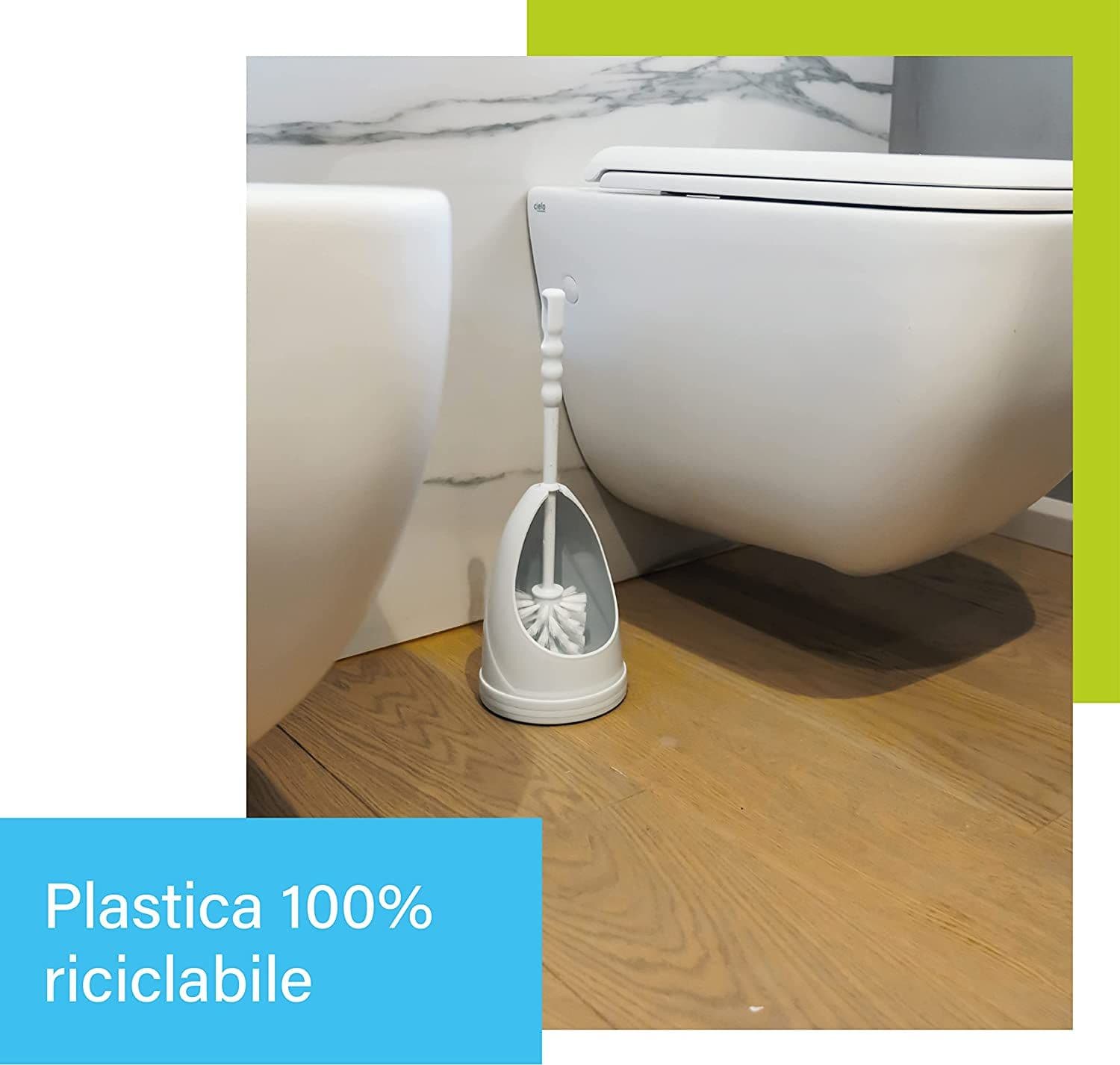 Scopino economico per wc in plastica con setole in nylon e base h 38 cm in Scopini e porta scopini Decor Space - Altamura, commercioVirtuoso.it