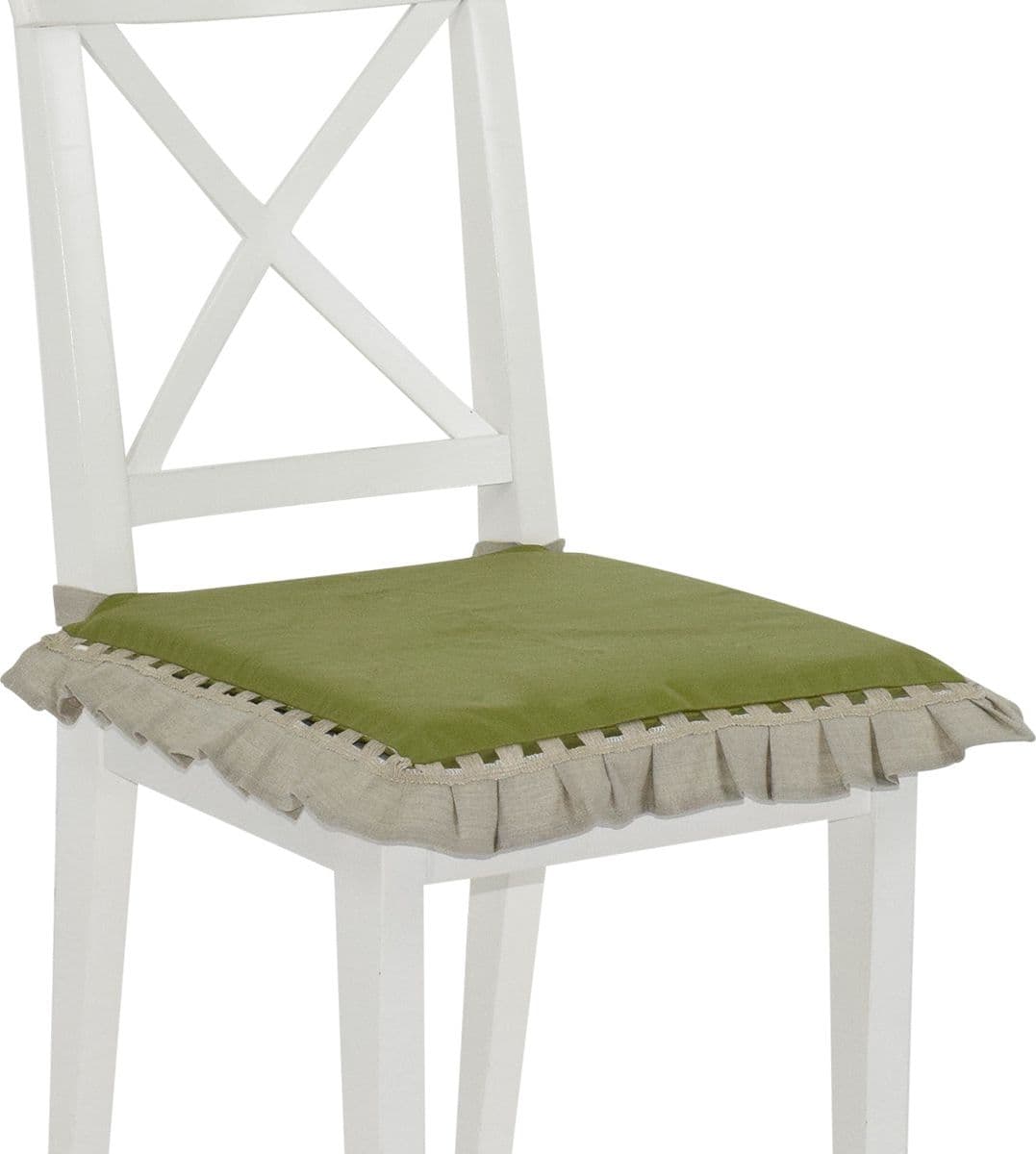 Coppia di cuscini coprisedie Ikebana idrorepellente in lino e cotone panama 40x40 in Cuscini per divani Decor Space - Altamura, commercioVirtuoso.it