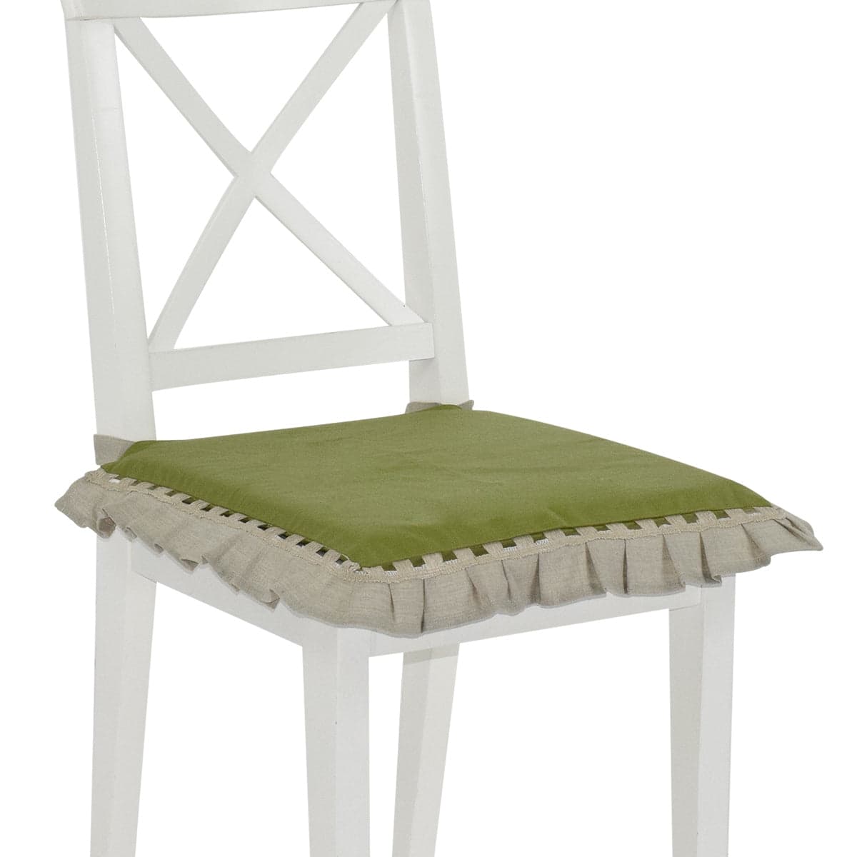Coppia di cuscini coprisedie Ikebana idrorepellente in lino e cotone panama 40x40 in Cuscini per divani Decor Space - Altamura, commercioVirtuoso.it