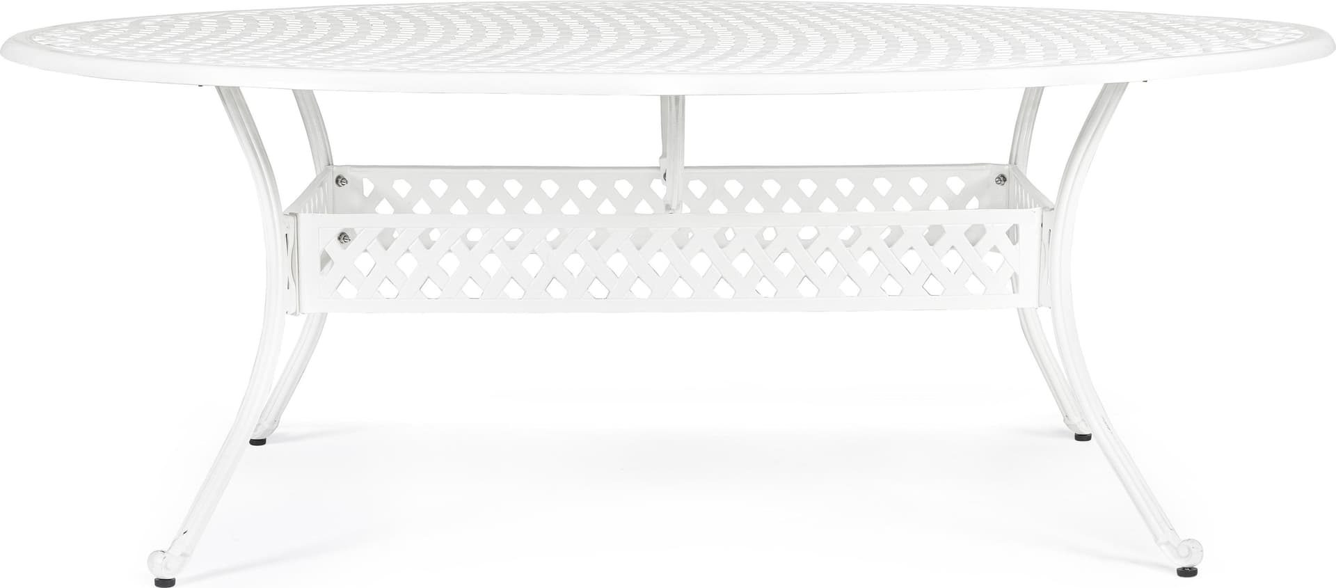 Tavolo ovale "Ivrea" in alluminio da esterno per giardino e veranda 200 x 152 cm in Tavoli standard Decor Space - Altamura, commercioVirtuoso.it