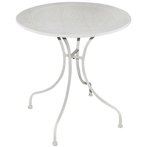 Tavolino da esterno rotondo ø 60 Cm in ferro avorio in Tavoli standard Decor Space - Altamura, commercioVirtuoso.it