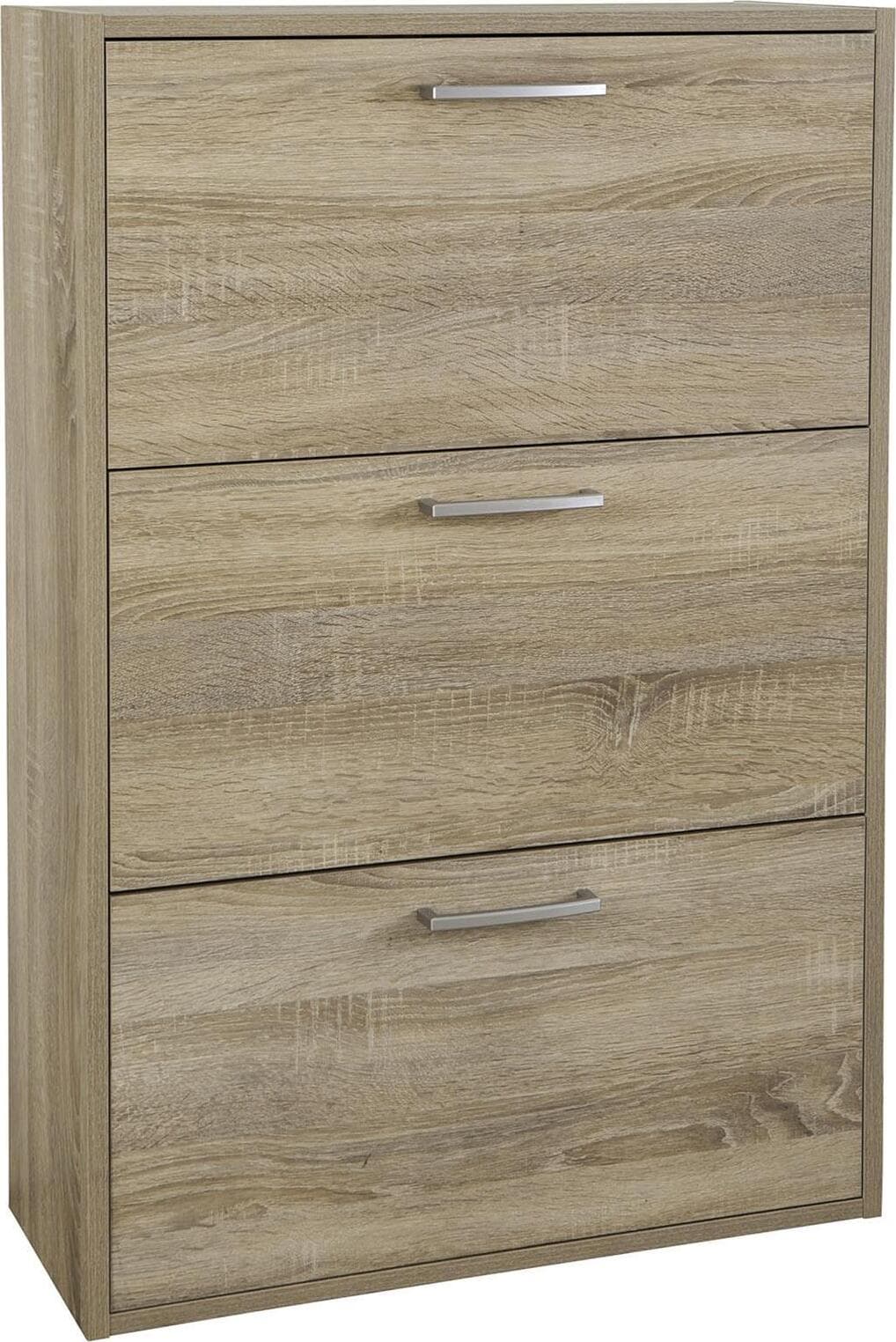 Scarpiera doppia profondità in legno 3 ante rovere h 100 cm arredamento da interno Casa e cucina/Organizzazione interni/Organizzazione guardaroba/Portascarpe/Scarpiere Decor Space - Altamura, Commerciovirtuoso.it