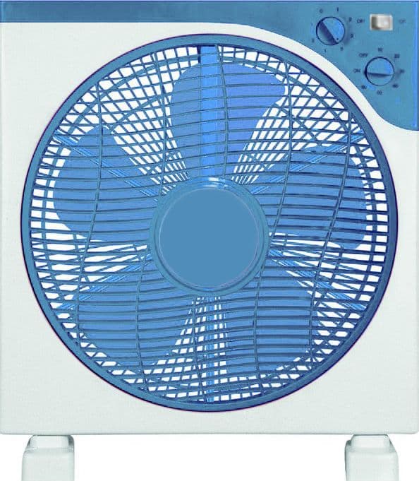 Ventilatore "Box fan" da tavolo e pavimento griglia rotante con 3 velocità 45 W in Ventilatori a piantana Decor Space - Altamura, commercioVirtuoso.it