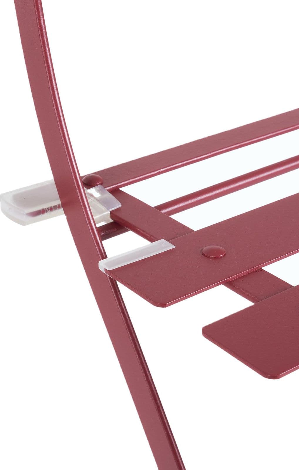 Set "Bistrot Wissant" Tavolino tondo con sedie colorate in acciaio verniciato a polvere per giardino e bar finitura opaca in Tavoli standard Decor Space - Altamura, commercioVirtuoso.it