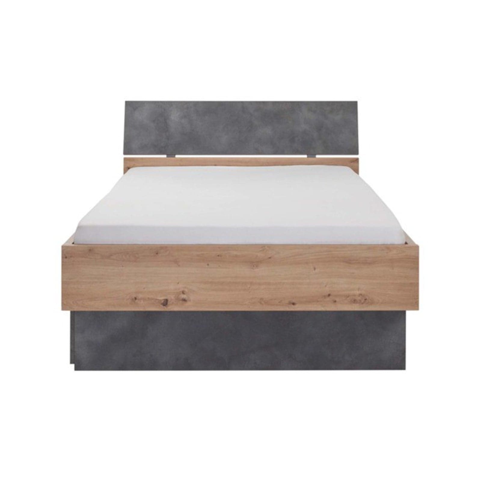 Letto a una piazza e mezzo rovere e cemento per cameretta LaFabrica in Materassi Decor Space - Altamura, commercioVirtuoso.it