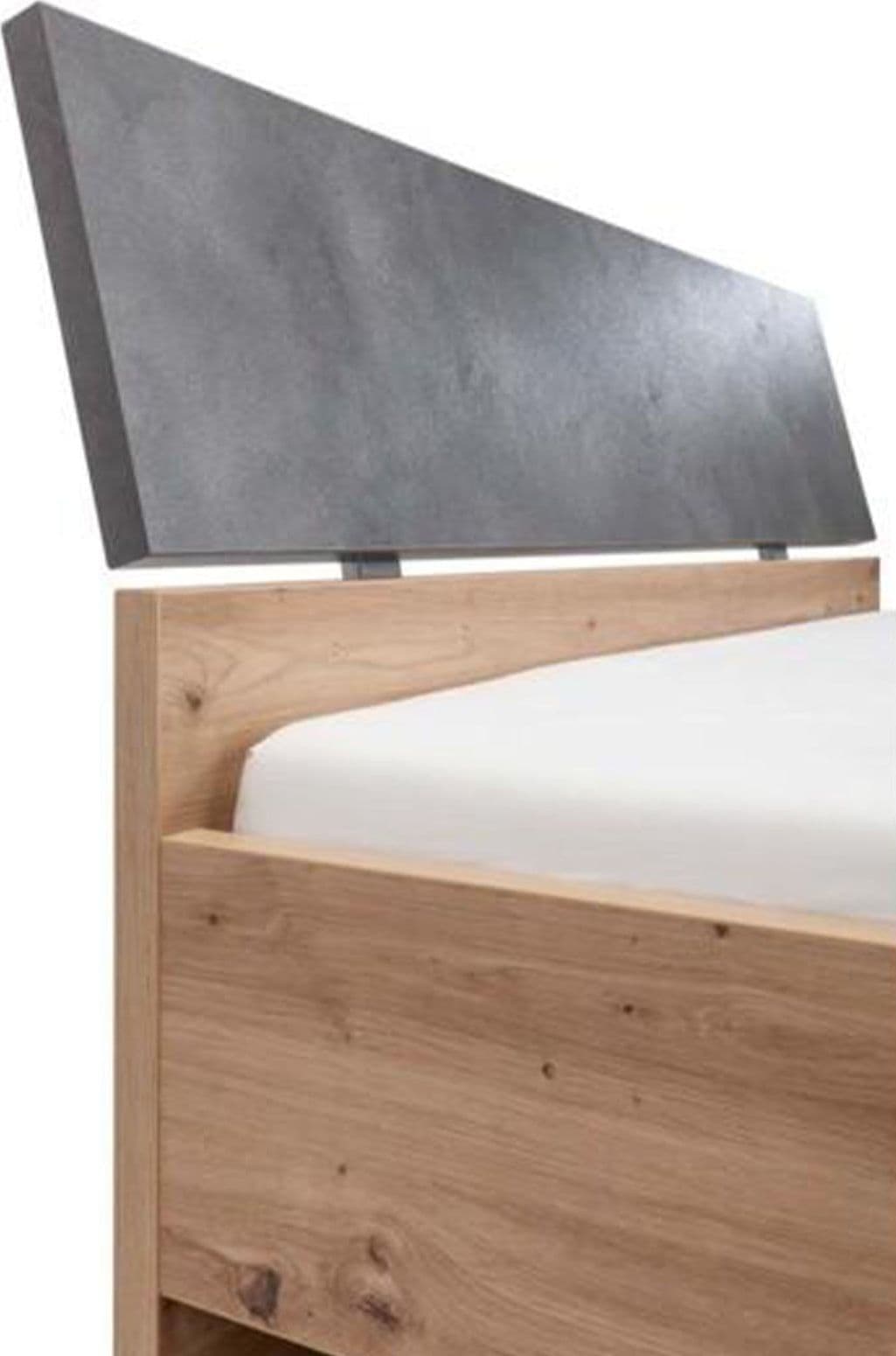 Letto a una piazza e mezzo rovere e cemento per cameretta LaFabrica in Materassi Decor Space - Altamura, commercioVirtuoso.it