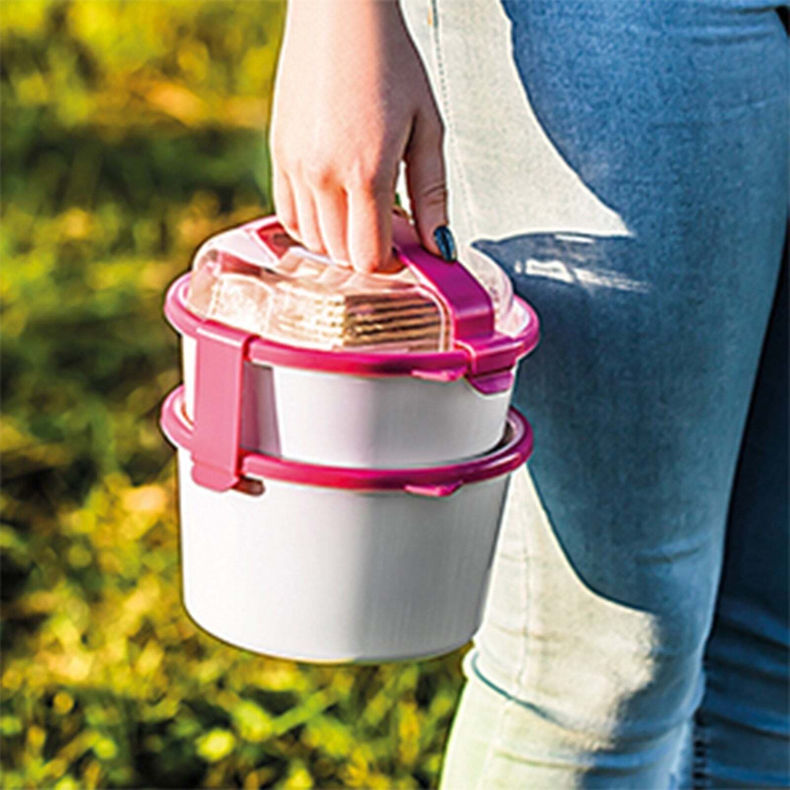 Portavivande vaschetta in plastica richiudibile porta pranzo lunch box da viaggio Casa e cucina/Decorazioni per interni/Accessori decorativi/Soprammobili Decor Space - Altamura, Commerciovirtuoso.it