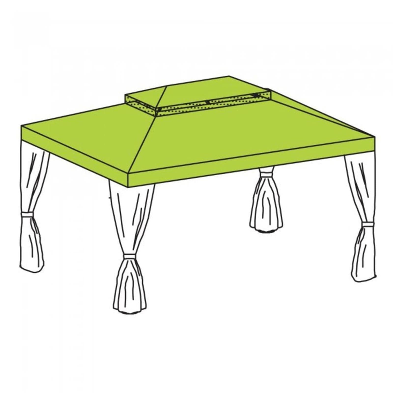 Telo di ricambio per gazebo "Roma" copertura Beige in poliestere Giardino e giardinaggio/Arredamento da giardino e accessori/Ombrelloni tende e tettucci parasole/Gazebo Decor Space - Altamura, Commerciovirtuoso.it
