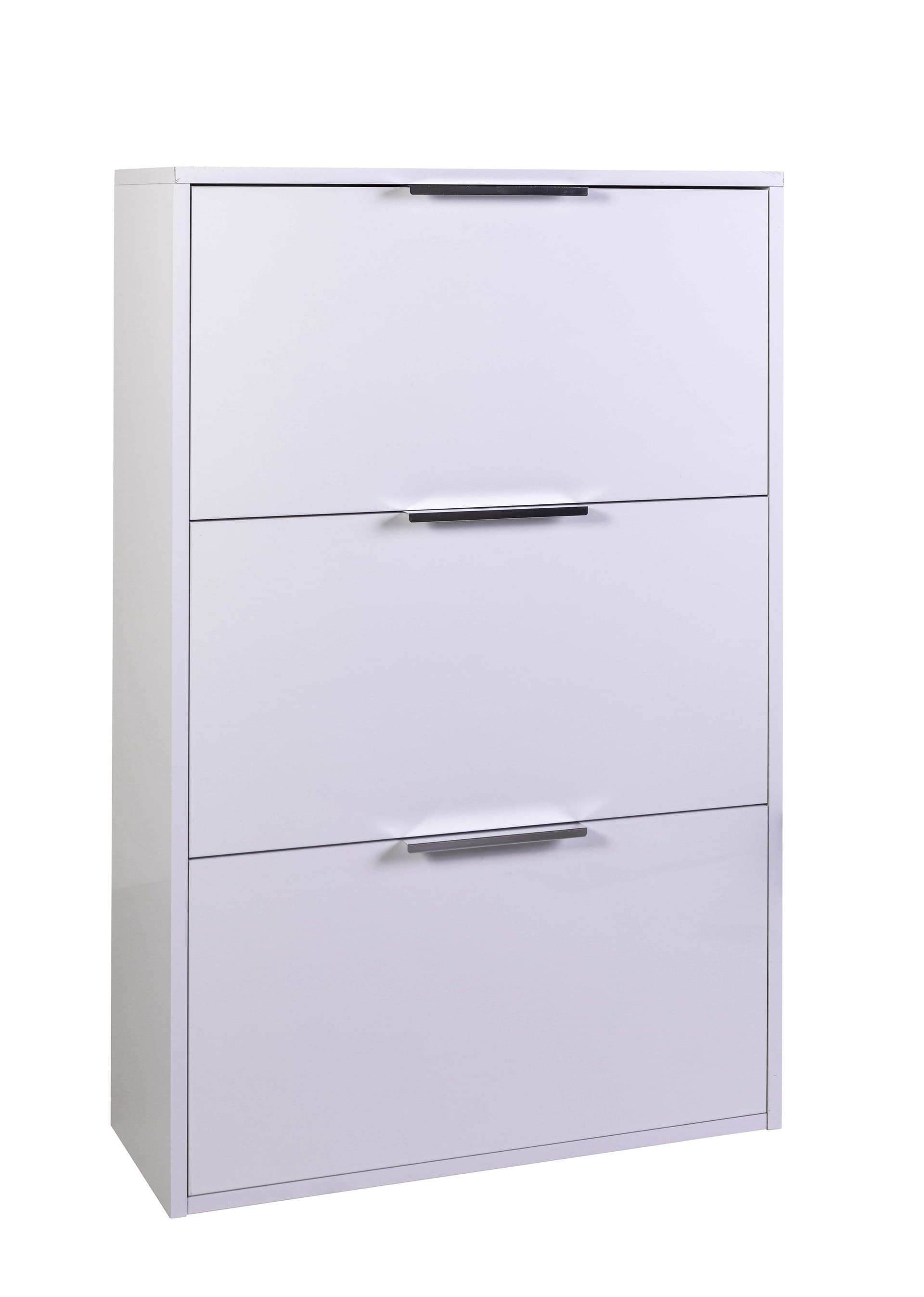 Scarpiera doppia profondità Moderna in legno 3 ripiani bianco laccato h 100 cm arredamento da interno in Scarpiere Decor Space - Altamura, commercioVirtuoso.it