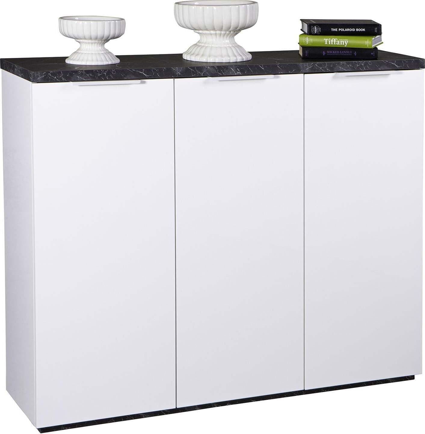 Scarpiera multiuso a 3 ante colore bianco laccato e effetto granito armadio basso Casa e cucina/Organizzazione interni/Organizzazione guardaroba/Portascarpe/Scarpiere Decor Space - Altamura, Commerciovirtuoso.it