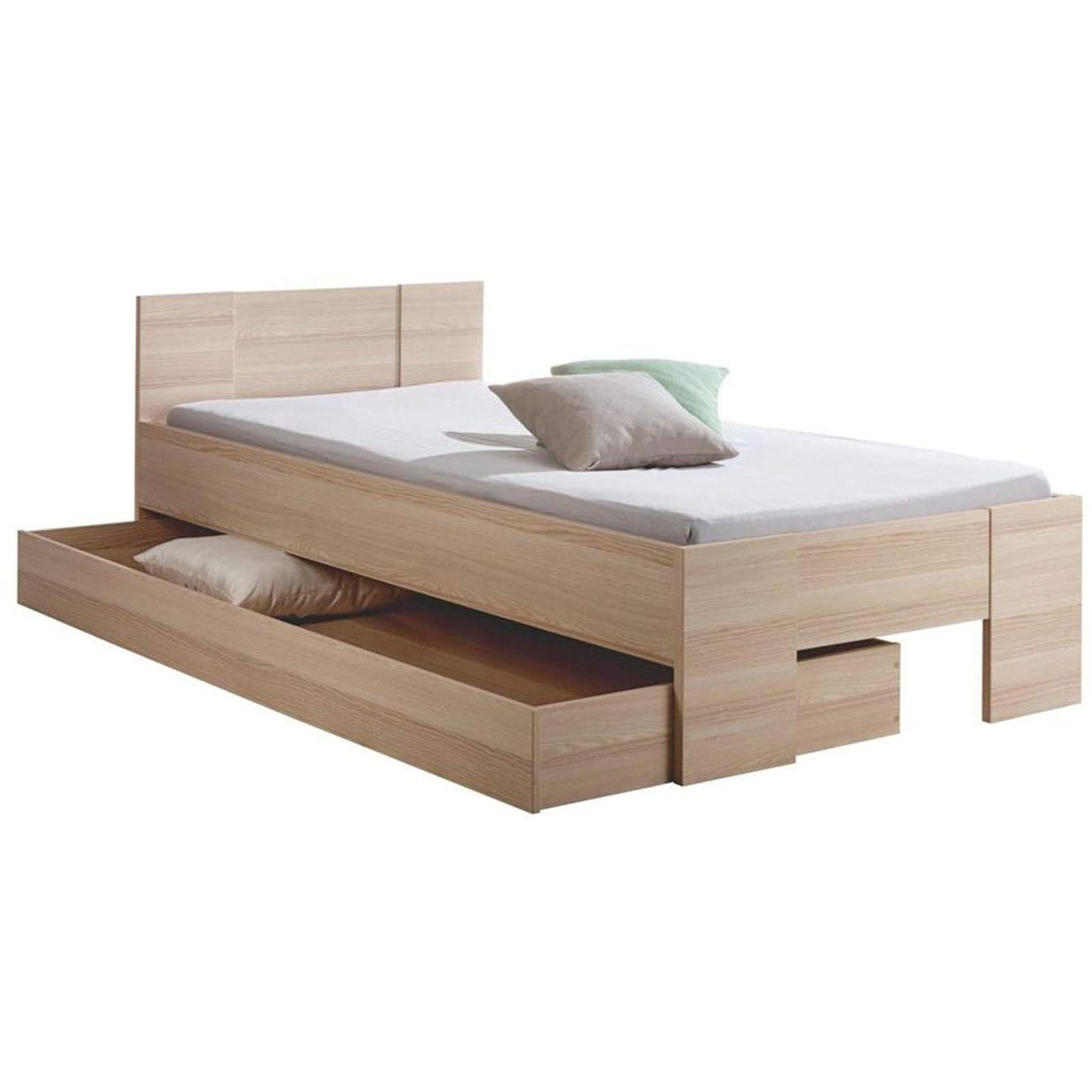 Cassettone estraibile con ruote per letto singolo in frassino moderno in Materassi Decor Space - Altamura, commercioVirtuoso.it
