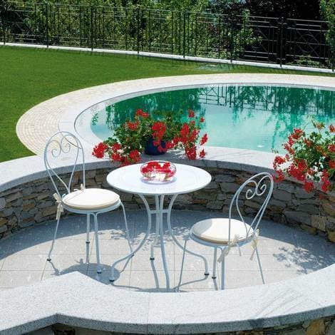 Sedia da giardino in ferro battuto avorio Sirmione per esterno Giardino e giardinaggio/Arredamento da giardino e accessori/Sedie/Sedie per tavolo da giardino Decor Space - Altamura, Commerciovirtuoso.it