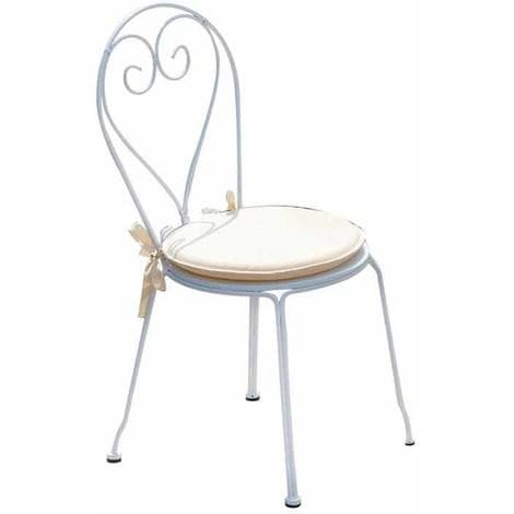 Sedia da giardino in ferro battuto avorio Sirmione per esterno in Sedie per tavolo da giardino Decor Space - Altamura, commercioVirtuoso.it