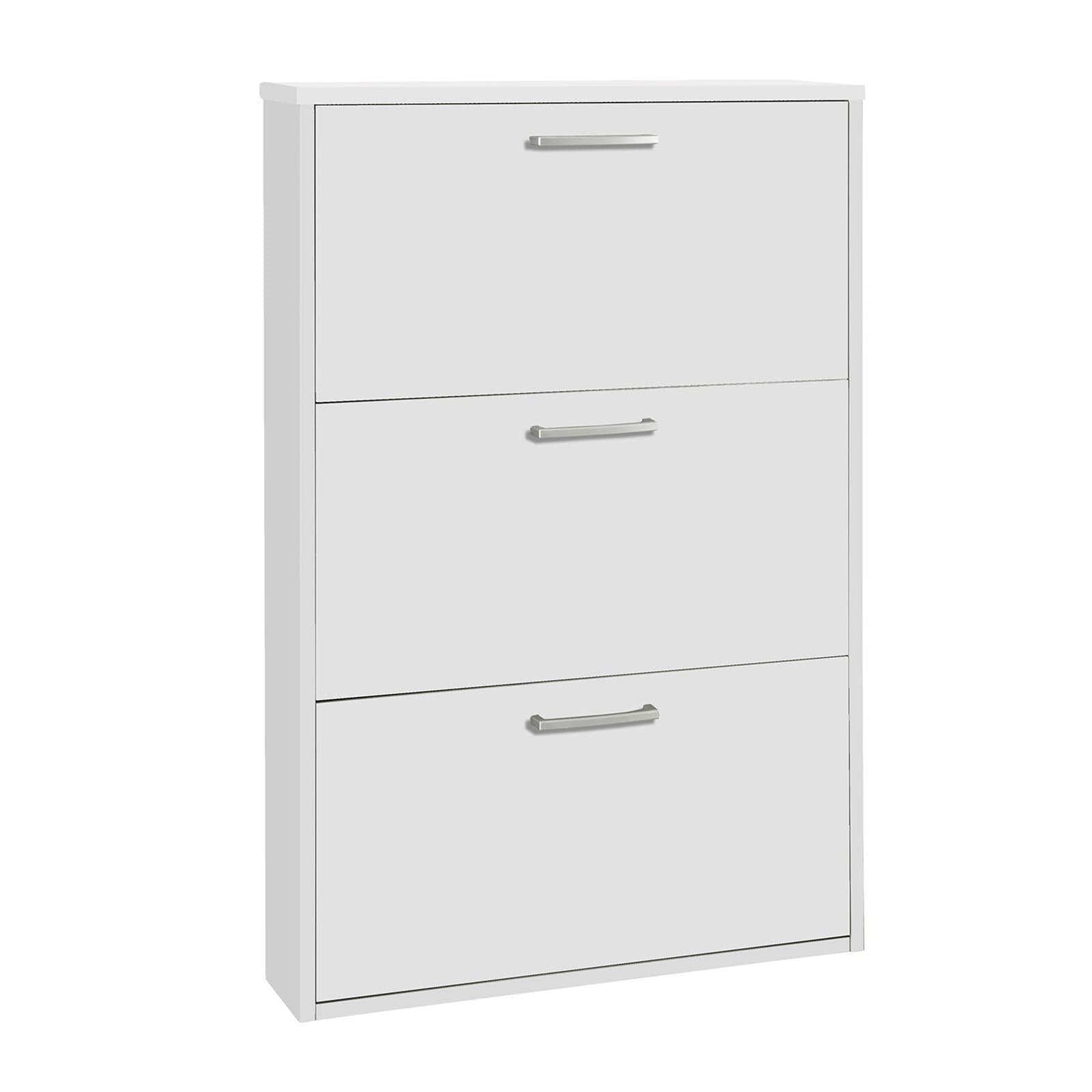 Scarpiera slim in legno 3 ripiani bianco h 100 cm arredamento da interno in Scarpiere Decor Space - Altamura, commercioVirtuoso.it