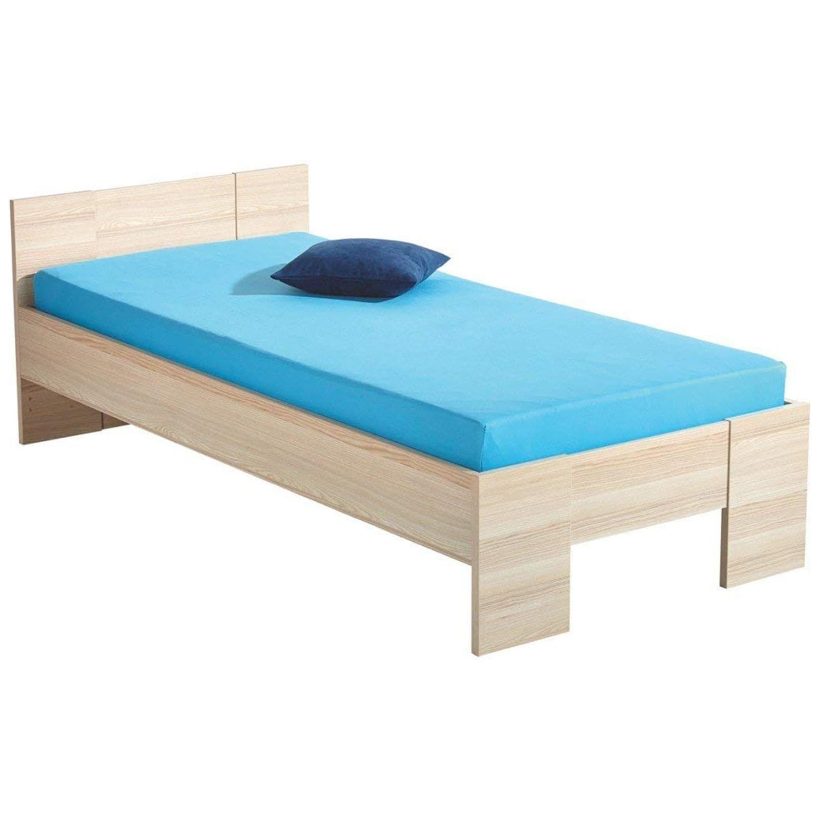 Letto singolo 1 piazza struttura telaio in legno color frassino spalliera in Materassi Decor Space - Altamura, commercioVirtuoso.it