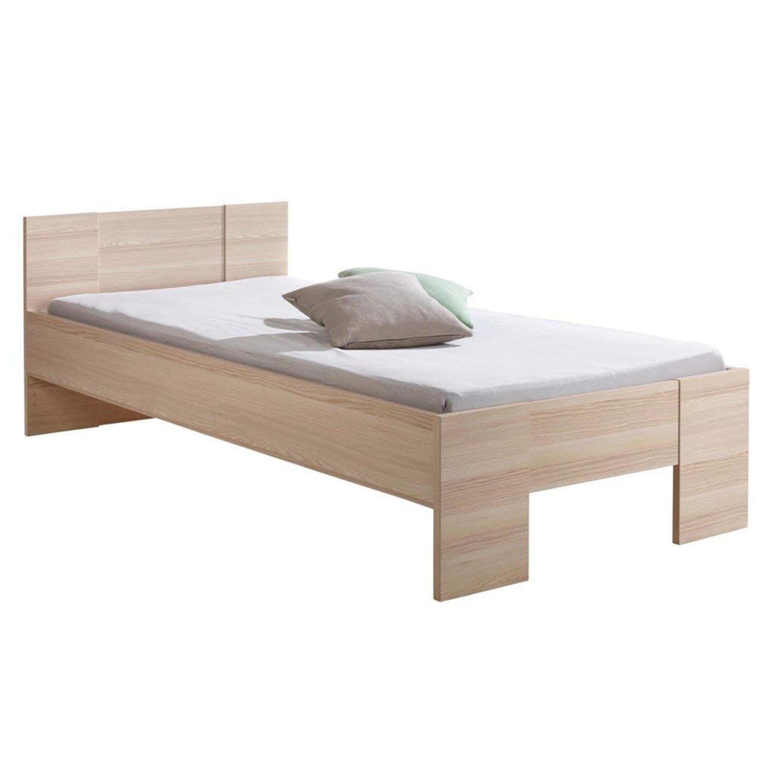 Letto singolo 1 piazza struttura telaio in legno color frassino spalliera in Materassi Decor Space - Altamura, commercioVirtuoso.it
