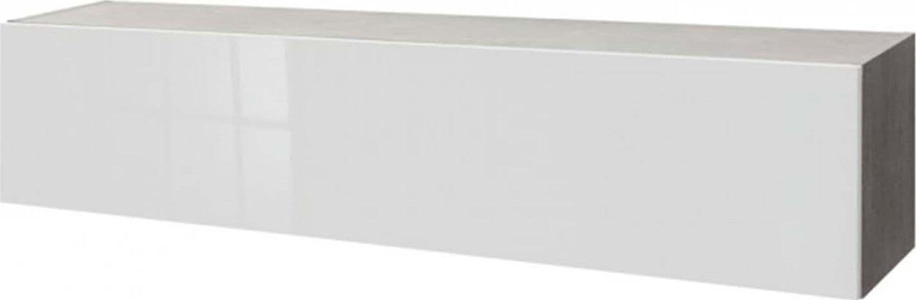 Pensile soggiorno orizzontale cemento con anta a ribalta bianco laccato 110 cm Casa e cucina/Organizzazione interni/Porta oggetti cassetti e scaffali/Mensole da muro Decor Space - Altamura, Commerciovirtuoso.it