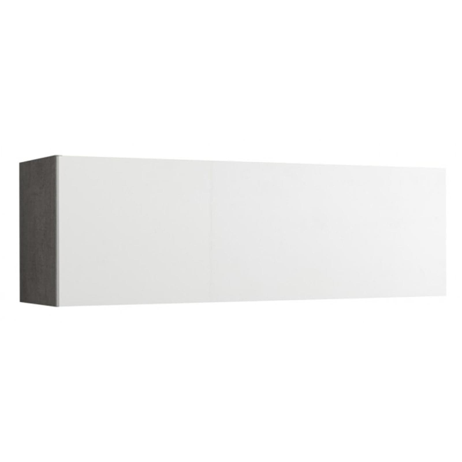 Pensile soggiorno orizzontale cemento con anta a ribalta bianco laccato 110 cm in Mensole da muro Decor Space - Altamura, commercioVirtuoso.it