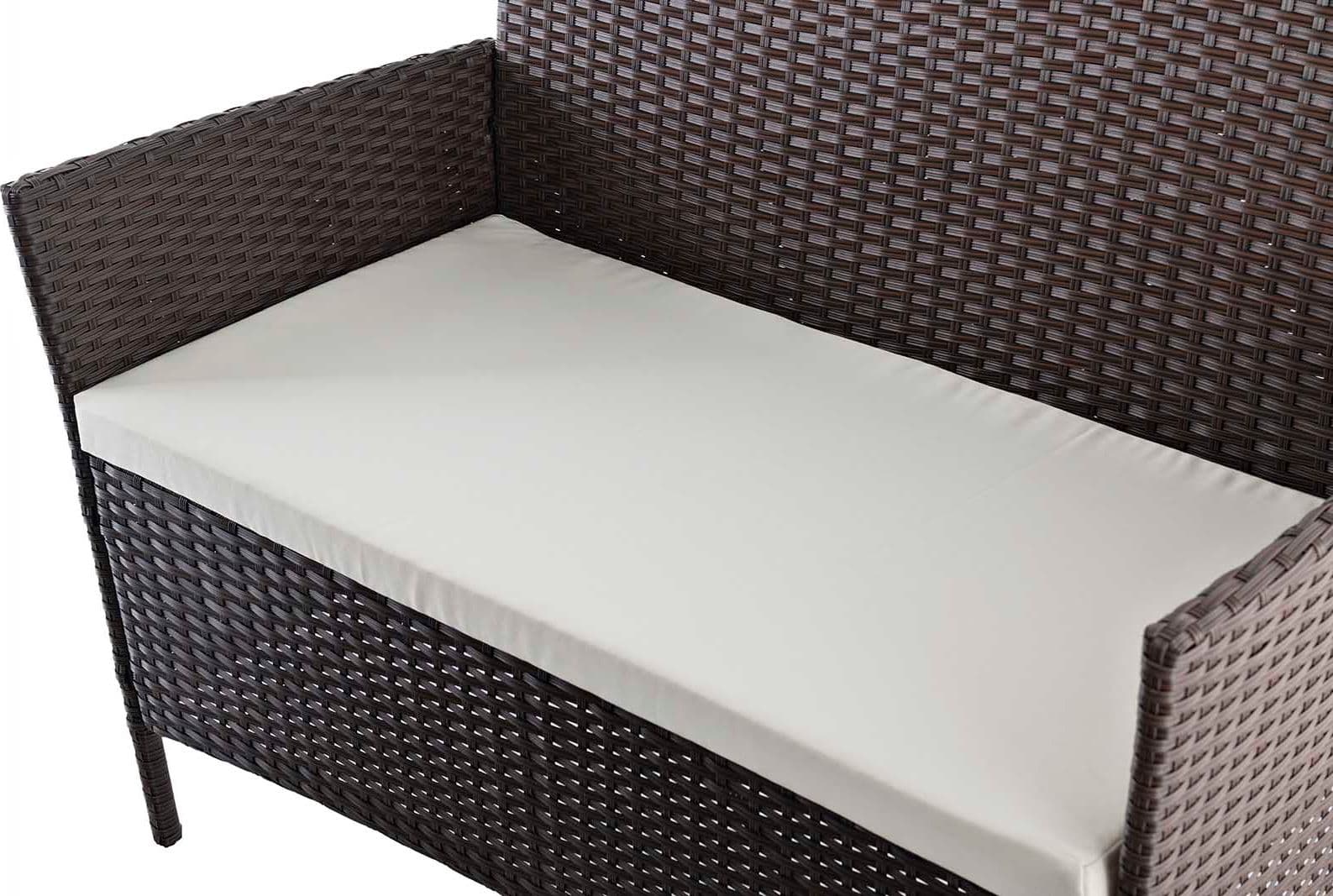 Salottino "Menelao" in polyrattan de esterno per giardino, veranda e balcone in Set di mobili Decor Space - Altamura, commercioVirtuoso.it