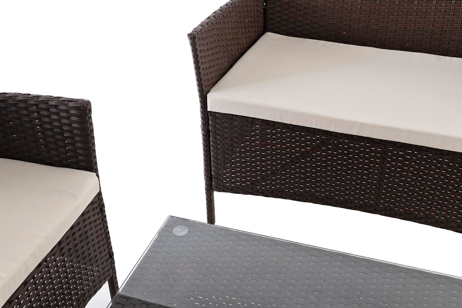 Salottino "Menelao" in polyrattan de esterno per giardino, veranda e balcone in Set di mobili Decor Space - Altamura, commercioVirtuoso.it