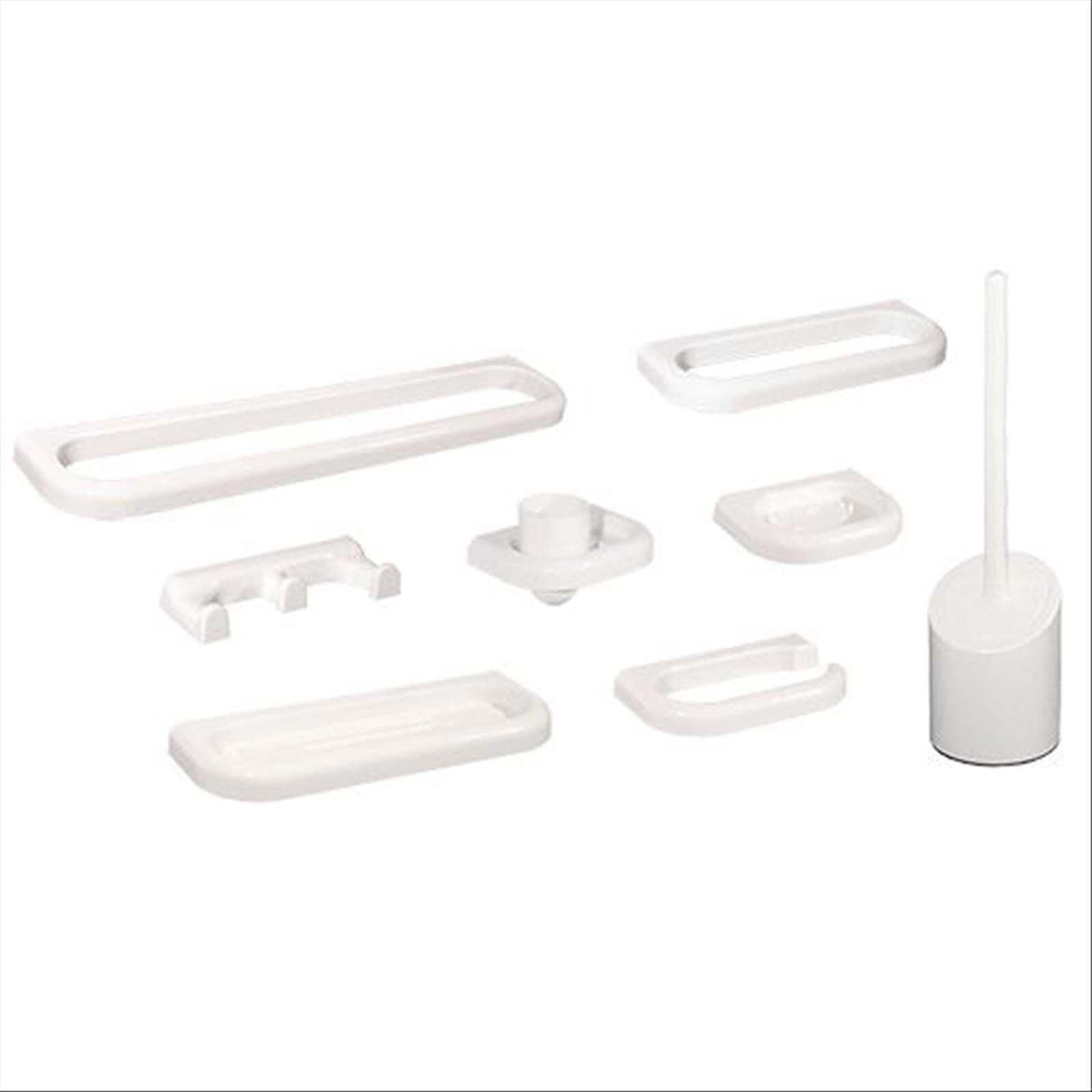 Metaform acc.wc set da bagno serie 9 pz Casa e cucina/Bagno/Accessori per il bagno/Accessori per il WC/Scopini e porta scopini Decor Space - Altamura, Commerciovirtuoso.it