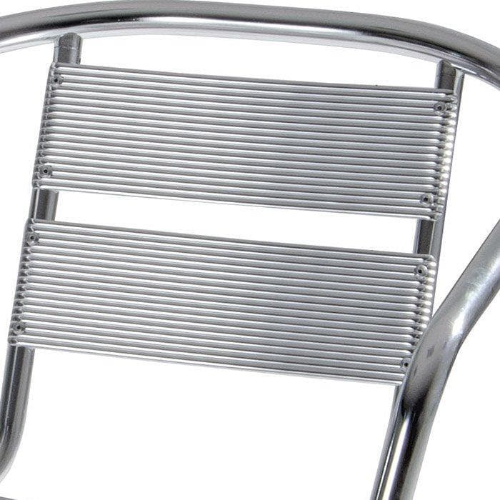 Sedia in alluminio impilabile con braccioli da bar e giardino Giardino e giardinaggio/Arredamento da giardino e accessori/Sedie/Sedie per tavolo da giardino Decor Space - Altamura, Commerciovirtuoso.it