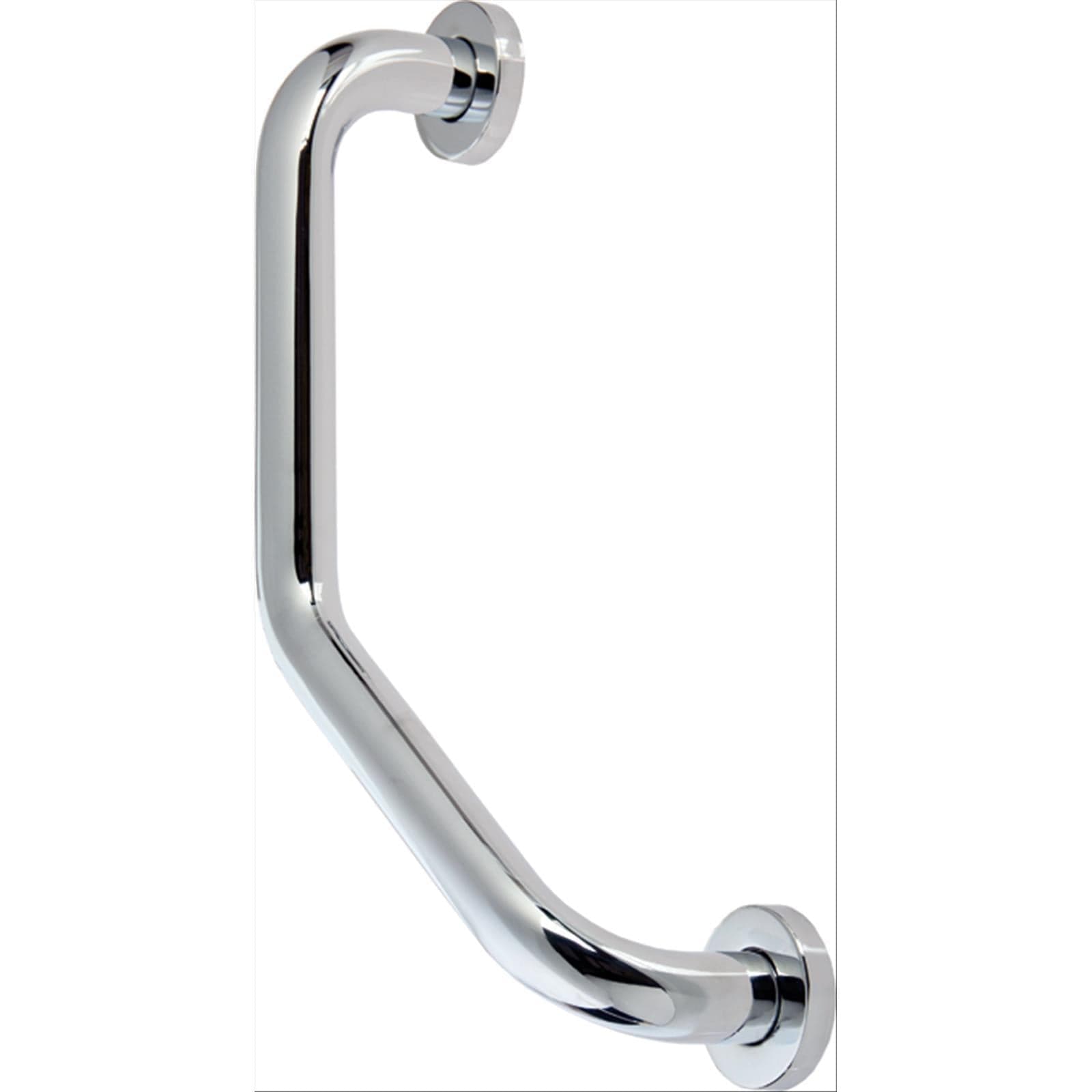 Maniglione sostegno bagno angol. acciaio inox cromato "aqua" maurer – metallo