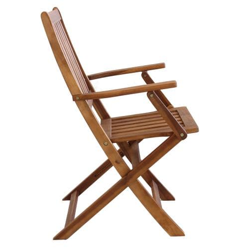 Pz 2 Poltrone con braccioli pieghevoli "Diana" in legno di Acacia arredamento da esterno per giardino e veranda in Sedie per tavolo da giardino Decor Space - Altamura, commercioVirtuoso.it