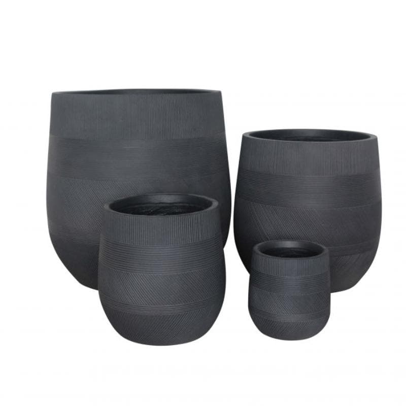 Set 4 Vasi "peonia Tondo" Da Esterno per Piante E Fiori in Fibra Di Vetro Giardino e giardinaggio/Attrezzi da giardino e attrezzature per l'irrigazione/Vasi e accessori per piante/Vasi tradizionali Decor Space - Altamura, Commerciovirtuoso.it