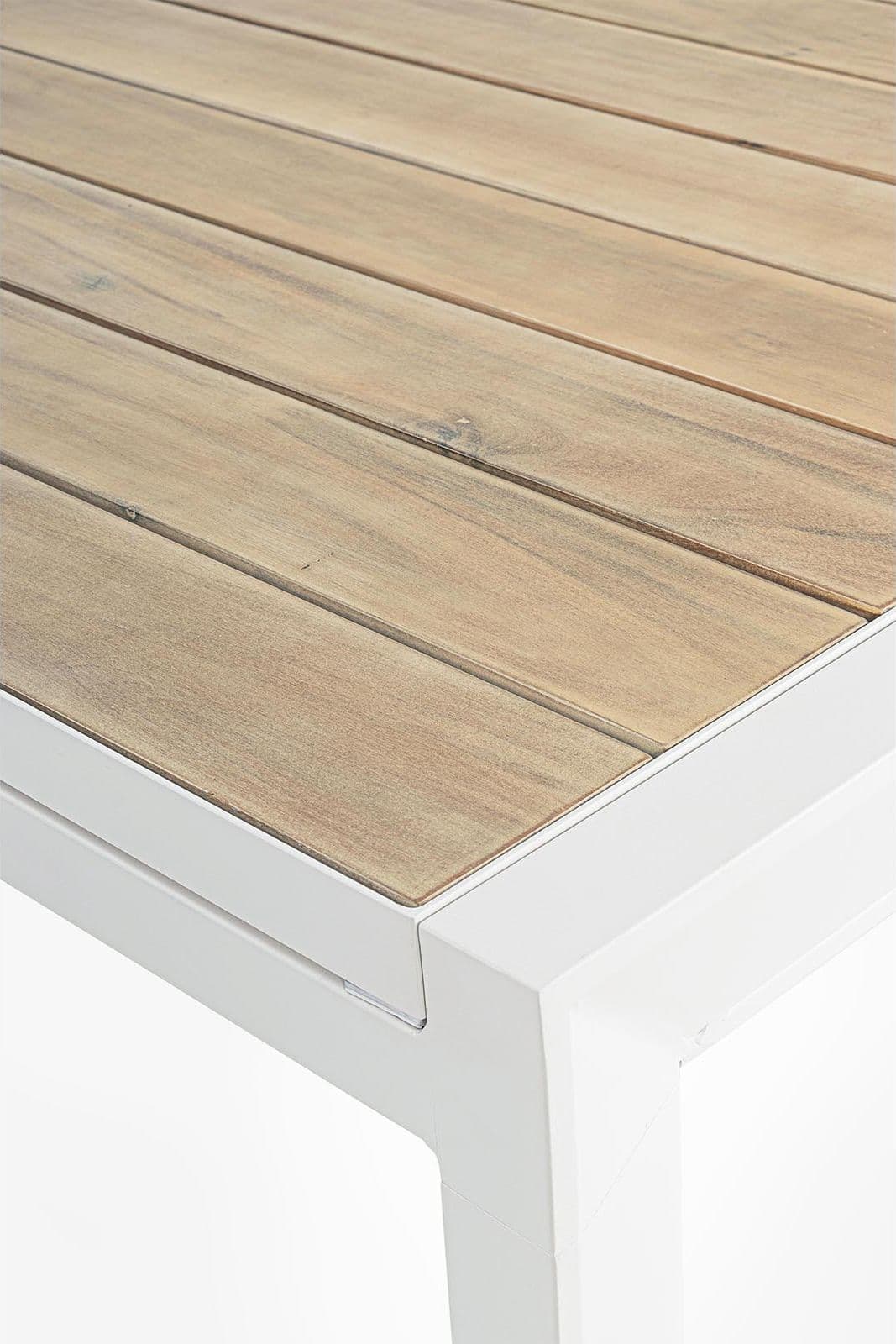 Tavolo Allungabile "al Delmar" in Alluminio Verniciato E Legno Di Acacia Da Esterno per Giardino E Veranda 160/240 Cm Giardino e giardinaggio/Arredamento da giardino e accessori/Tavoli e tavolini/Tavoli standard Decor Space - Altamura, Commerciovirtuoso.it