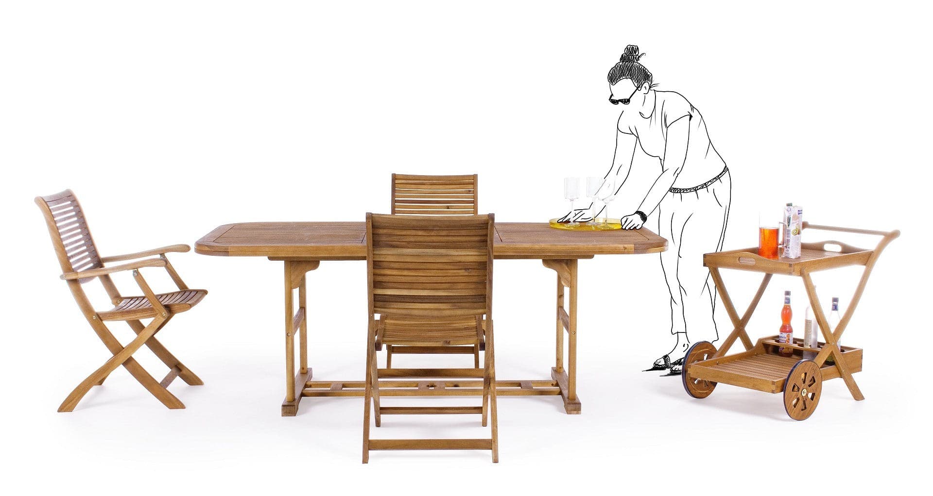 Tavolo Allungabile "noemi" in Legno Di Acacia Da Giardino 150/200 X 90 Cm Giardino e giardinaggio/Arredamento da giardino e accessori/Tavoli e tavolini/Tavoli standard Decor Space - Altamura, Commerciovirtuoso.it