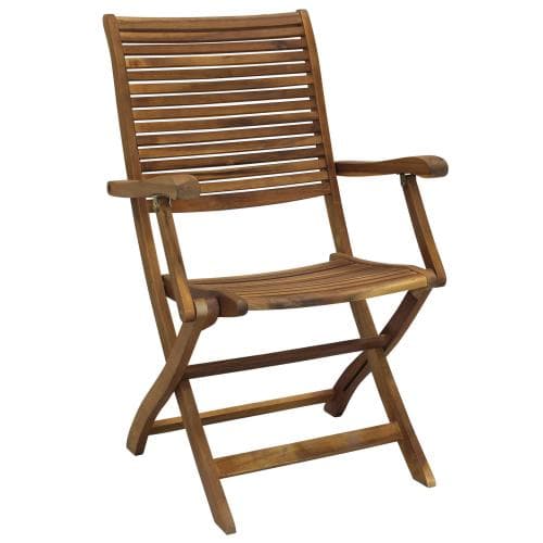 Pz 2 Poltrone con braccioli pieghevoli "Riviera" in legno di Acacia arredamento da esterno per giardino e veranda in Sedie per tavolo da giardino Decor Space - Altamura, commercioVirtuoso.it