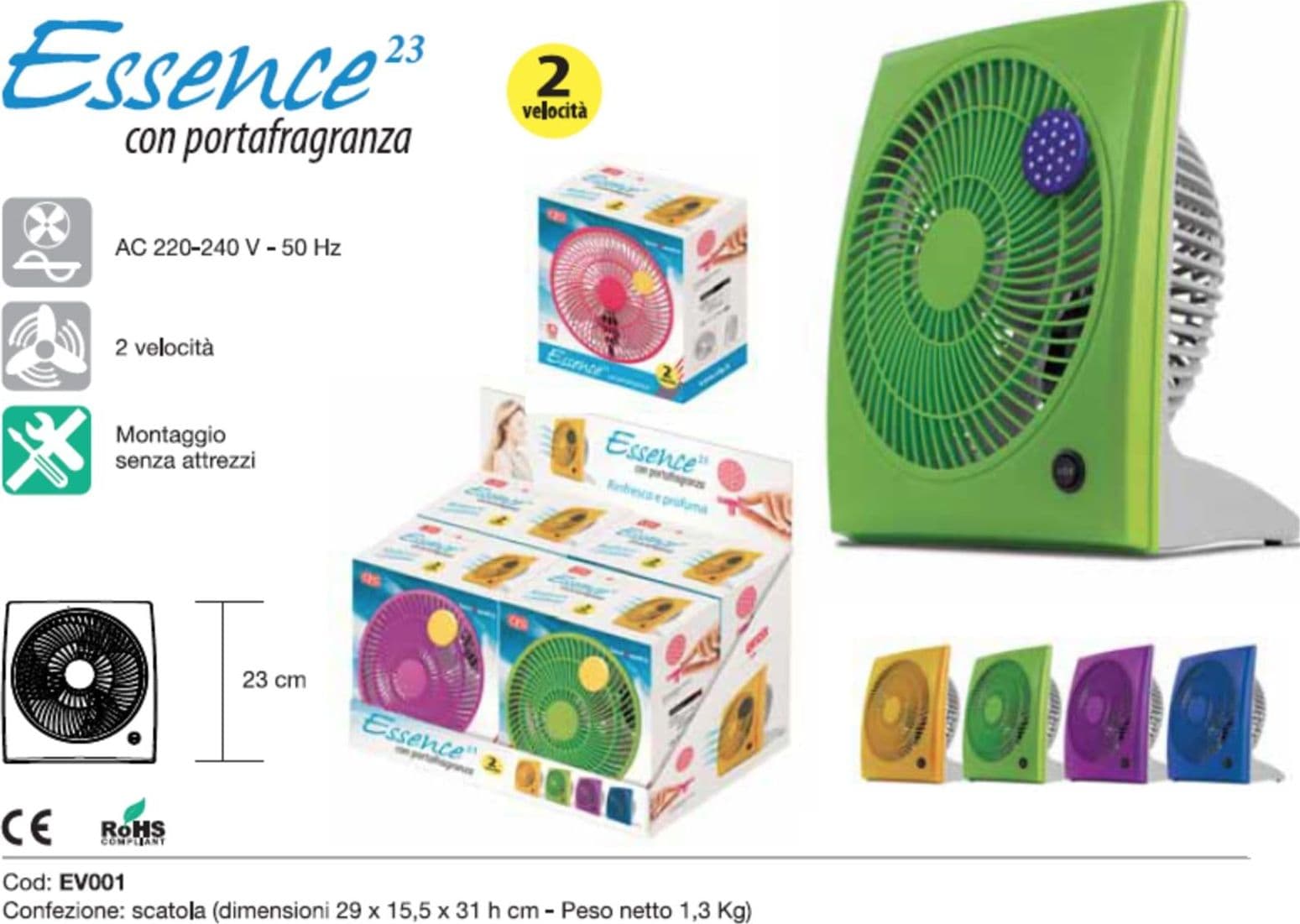 Ventilatore da tavolo con porta fragranza velocita regolabile potenza 35 w in Ventilatori da tavolo Decor Space - Altamura, commercioVirtuoso.it