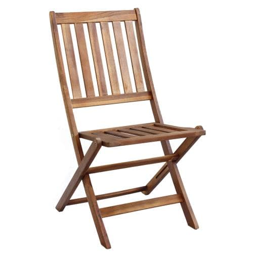Pz 2 Sedie pieghevoli "Diana" in legno di Acacia arredamento da esterno per giardino e veranda in Sedie per tavolo da giardino Decor Space - Altamura, commercioVirtuoso.it