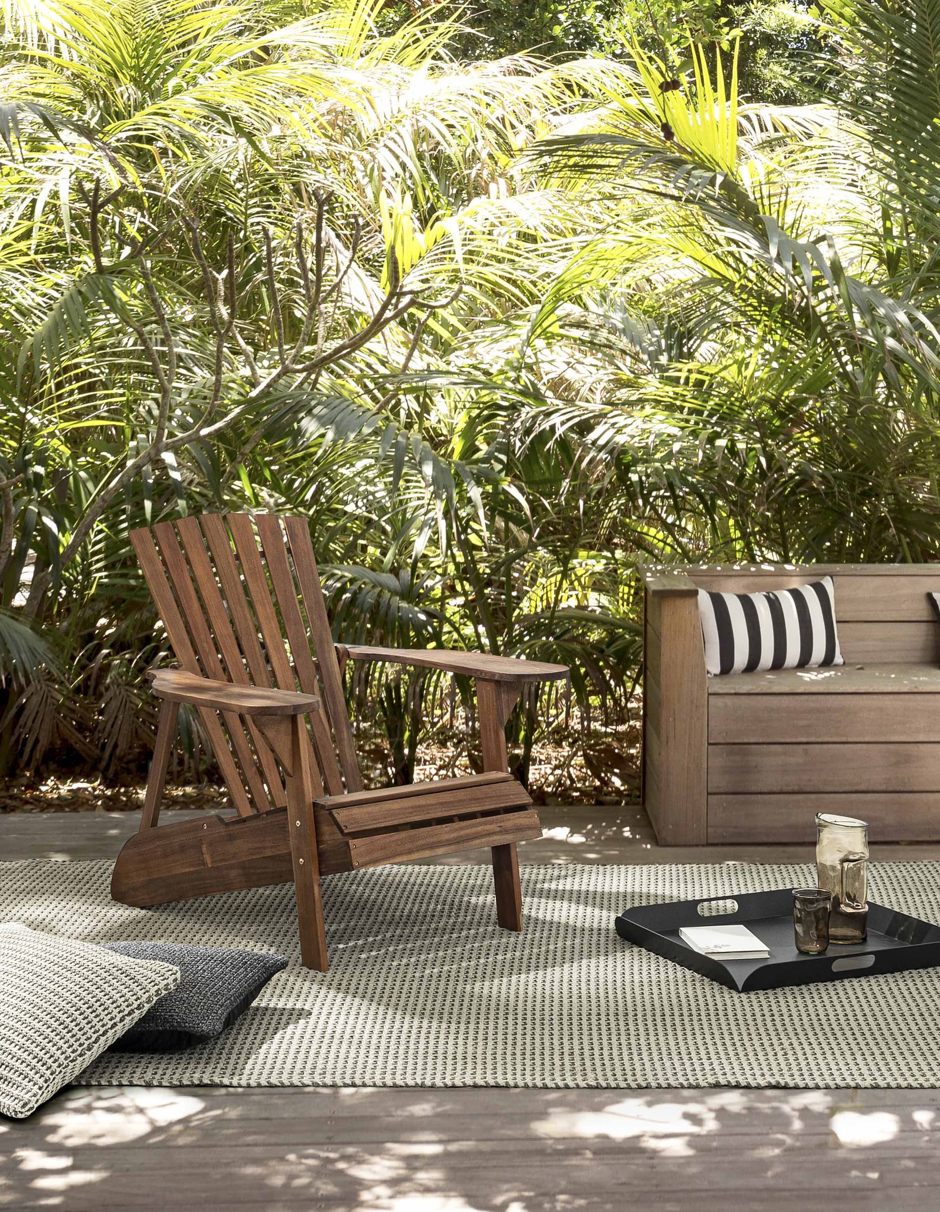 Sedia a sdraio canadese in legno "Kaori" ideale per veranda e giardino in Poltrone Decor Space - Altamura, commercioVirtuoso.it