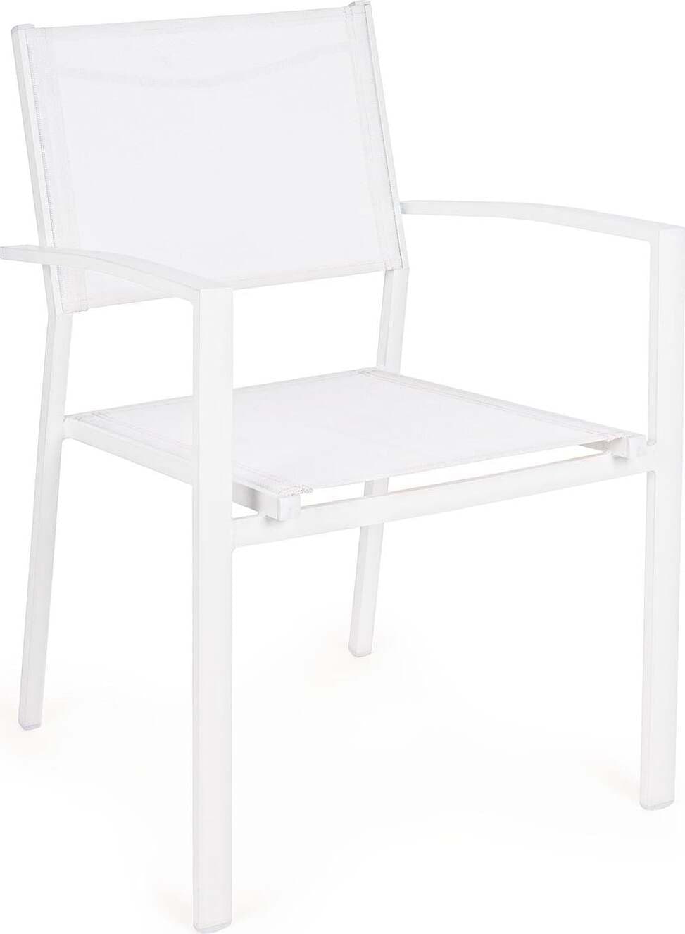 Poltrona ''Hilde'' per giardino e veranda in alluminio antiruggine e texilene confezione da 2 pezzi