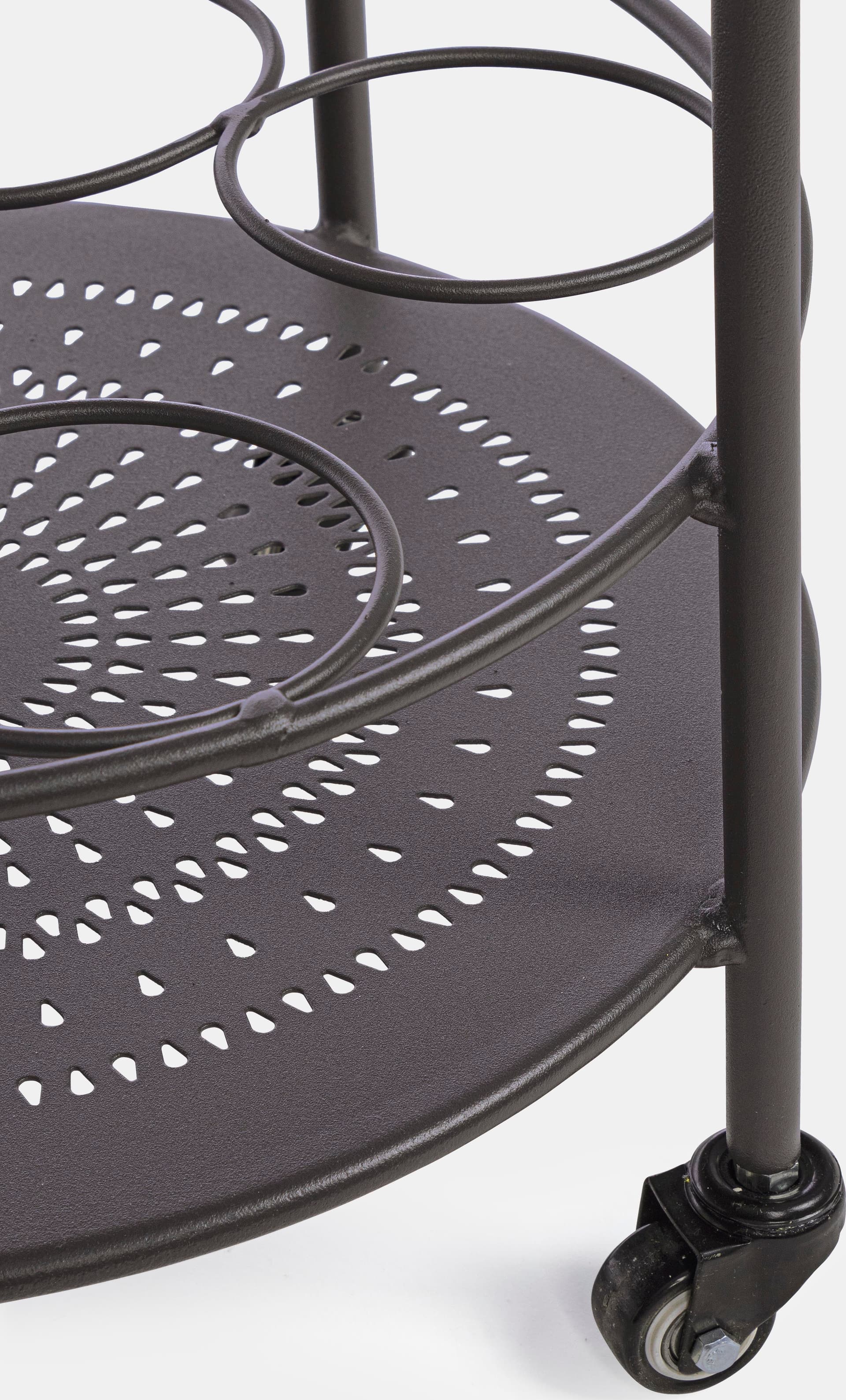 Carrello portatile "Burton" porta bottiglie e calici da vino h 81 cm in Carrelli da portata Decor Space - Altamura, commercioVirtuoso.it