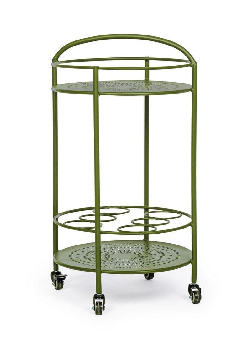 Carrello portatile "Burton" porta bottiglie e calici da vino h 81 cm in Carrelli da portata Decor Space - Altamura, commercioVirtuoso.it