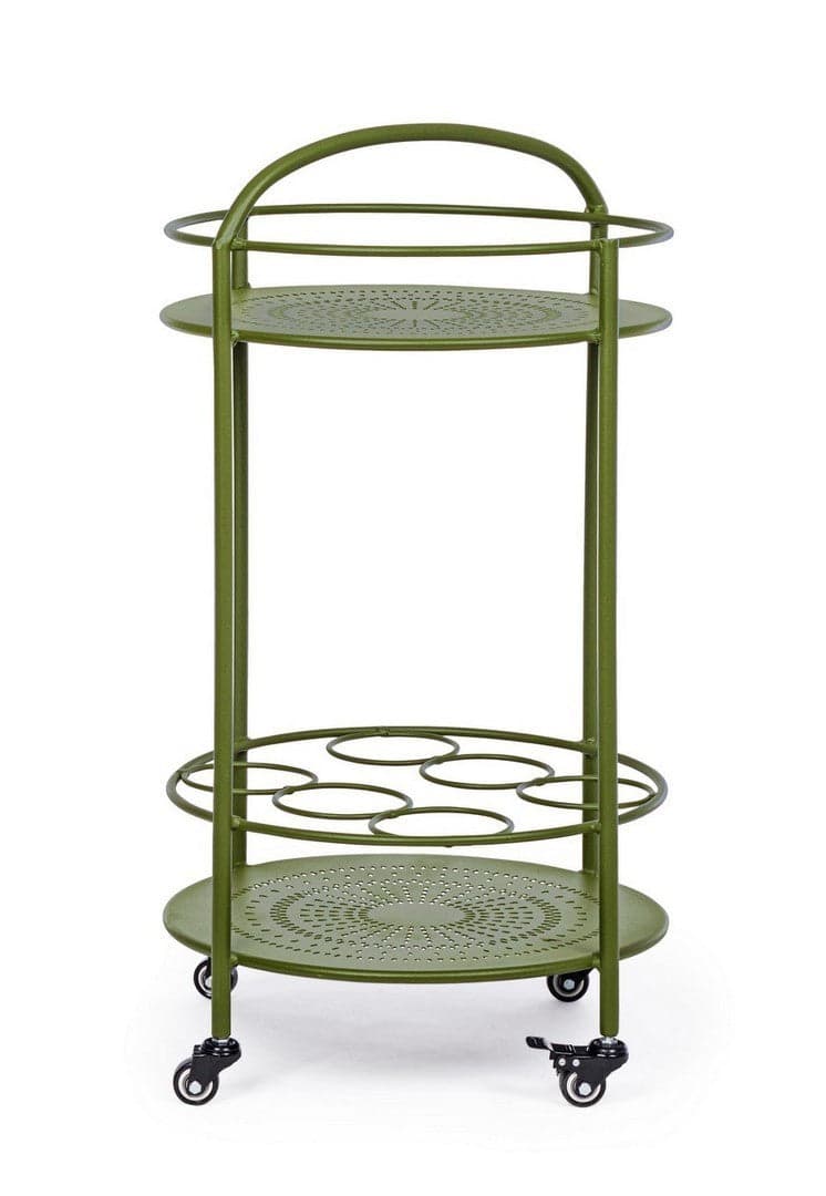 Carrello portatile "Burton" porta bottiglie e calici da vino h 81 cm in Carrelli da portata Decor Space - Altamura, commercioVirtuoso.it