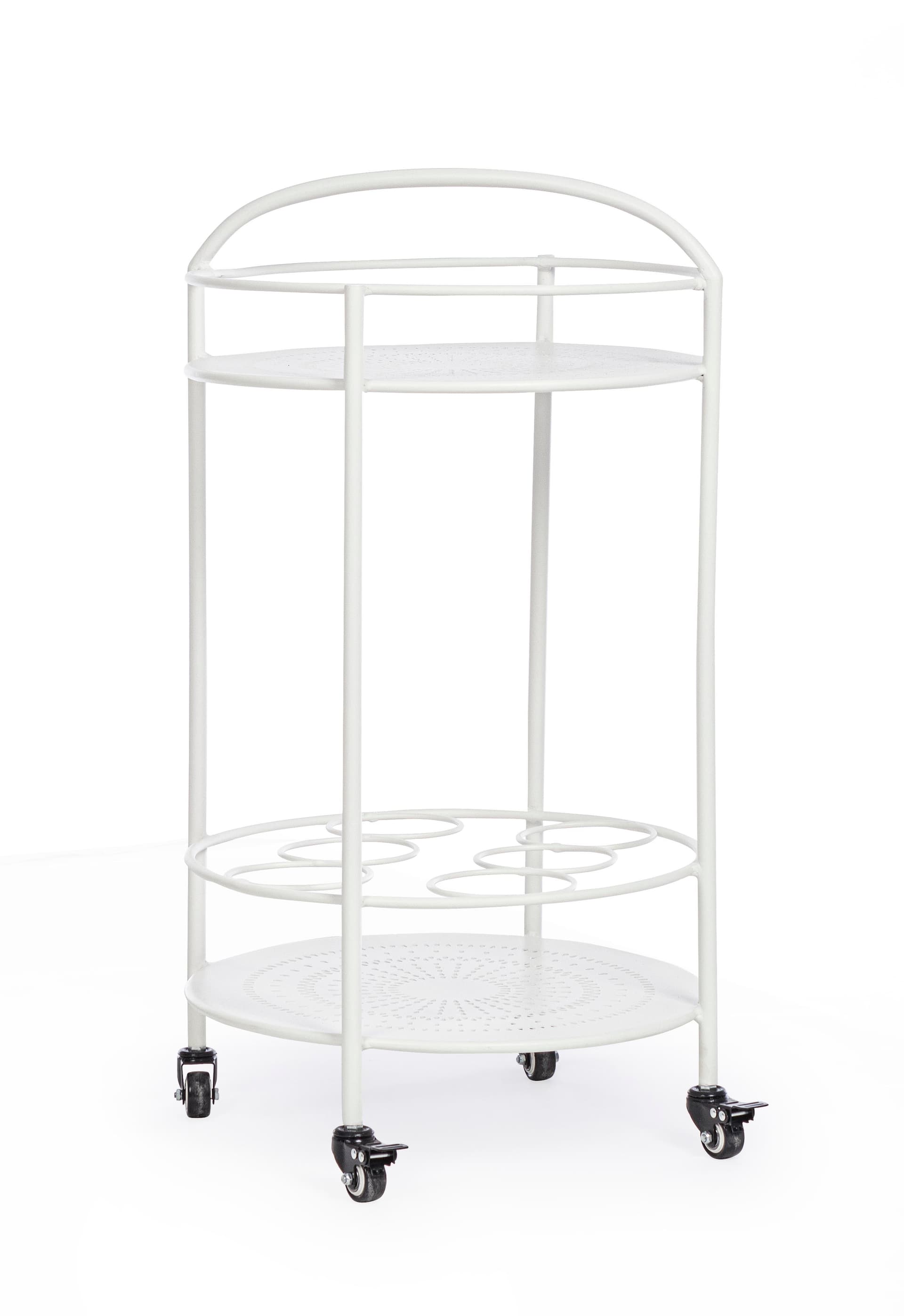 Carrello portatile "Burton" porta bottiglie e calici da vino h 81 cm in Carrelli da portata Decor Space - Altamura, commercioVirtuoso.it
