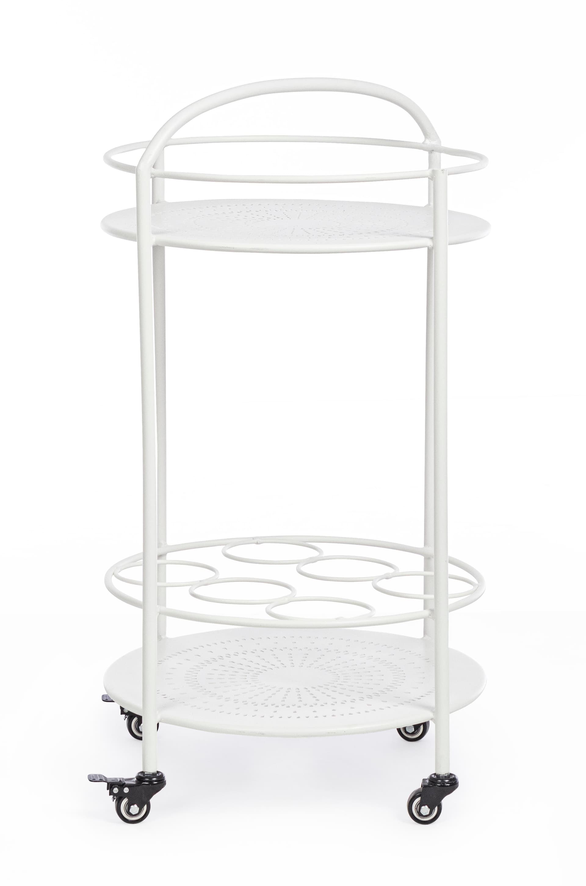 Carrello portatile "Burton" porta bottiglie e calici da vino h 81 cm in Carrelli da portata Decor Space - Altamura, commercioVirtuoso.it
