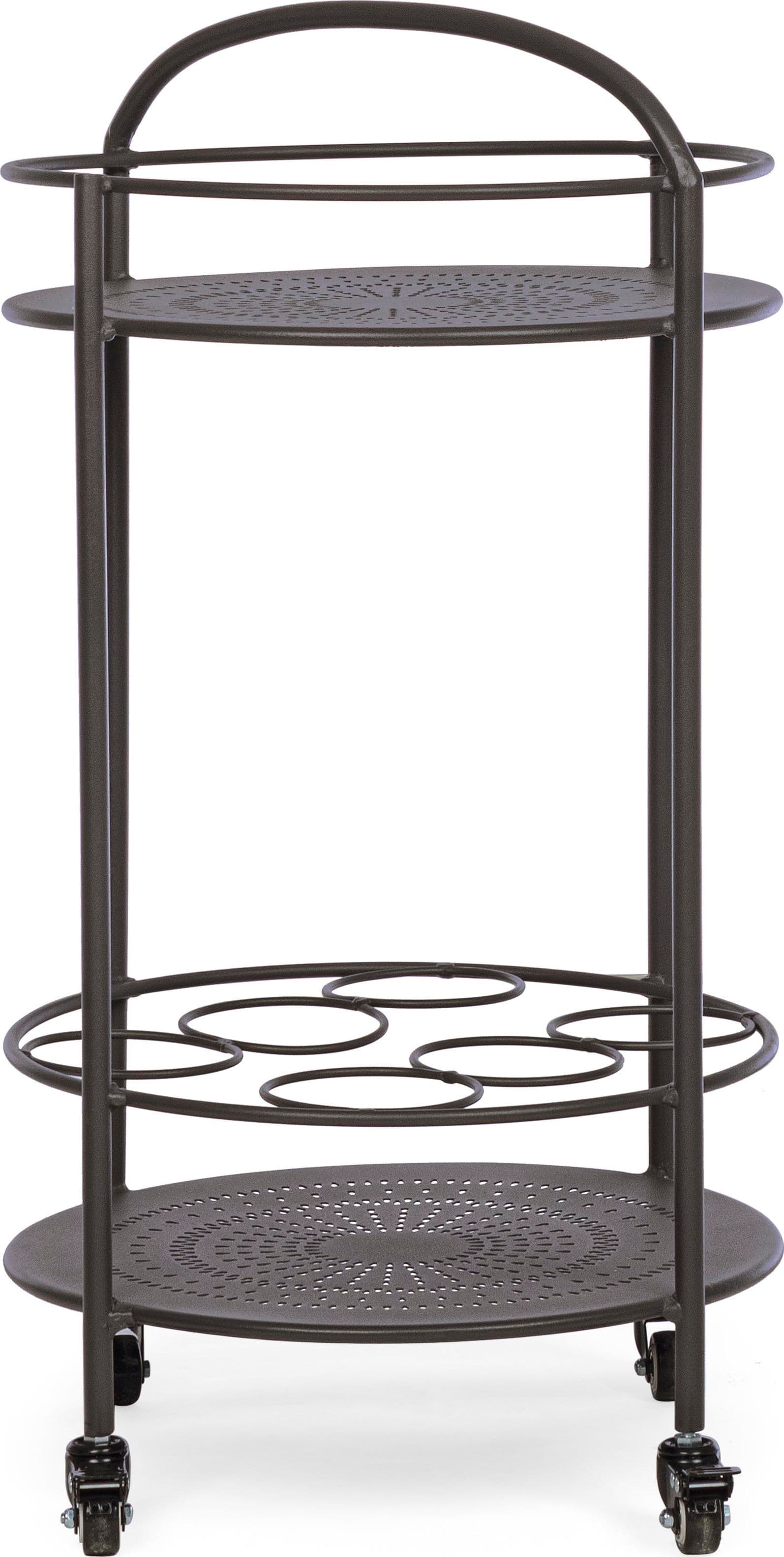 Carrello portatile "Burton" porta bottiglie e calici da vino h 81 cm in Carrelli da portata Decor Space - Altamura, commercioVirtuoso.it