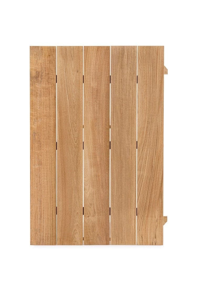 Tavolo allungabile "Cameron" con struttura in alluminio, piano in teak, stile moderno - 44