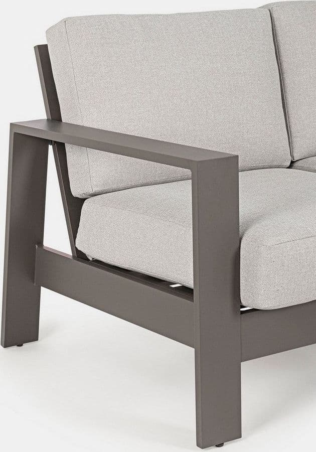 Salotto con poltrone e tavolino "Baltic" struttura in alluminio per veranda e giardino - 24
