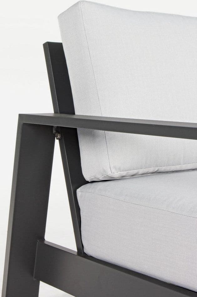Salotto con poltrone e tavolino "Baltic" struttura in alluminio per veranda e giardino - 35