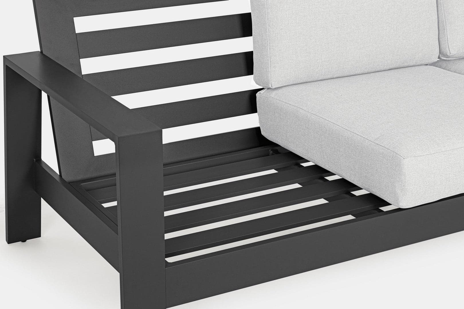Salotto con poltrone e tavolino "Baltic" struttura in alluminio per veranda e giardino - 37