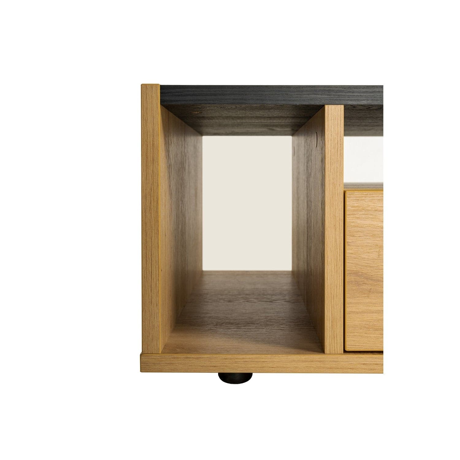 Tavolino da salotto Vitruvia Rovere e Nero con 1 cassetto "Made in Italy" Casa e cucina/Arredamento/Soggiorno/Tavoli e tavolini/Console e tavoli da divano Decor Space - Altamura, Commerciovirtuoso.it
