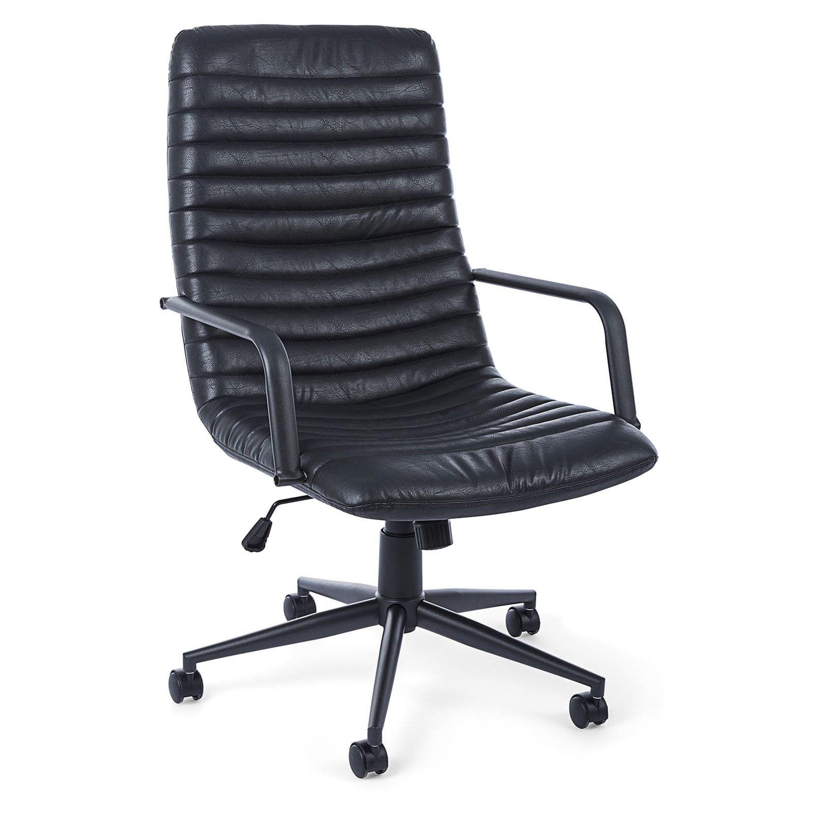 Sedia da ufficio presidenziale Vintage ergonomica "Gregory" in ecopelle con ruote in Sedie da scrivania Decor Space - Altamura, commercioVirtuoso.it