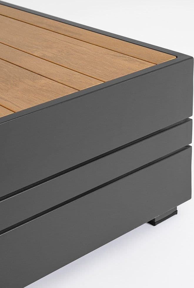 Salotto angolare con tavolino "Osten" struttura in alluminio, per veranda e giardino in Set di mobili Decor Space - Altamura, commercioVirtuoso.it